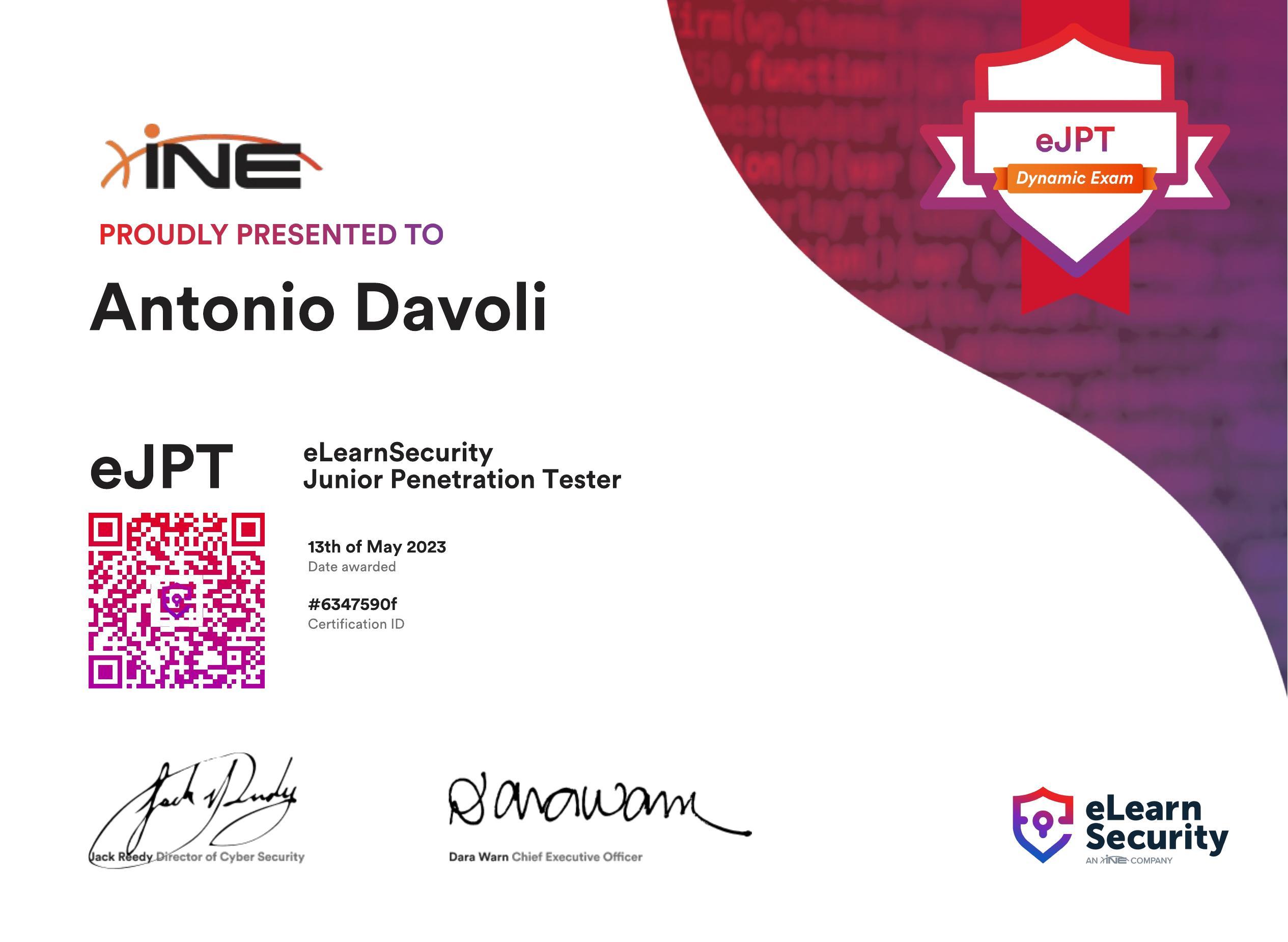 Certificazione eJPT