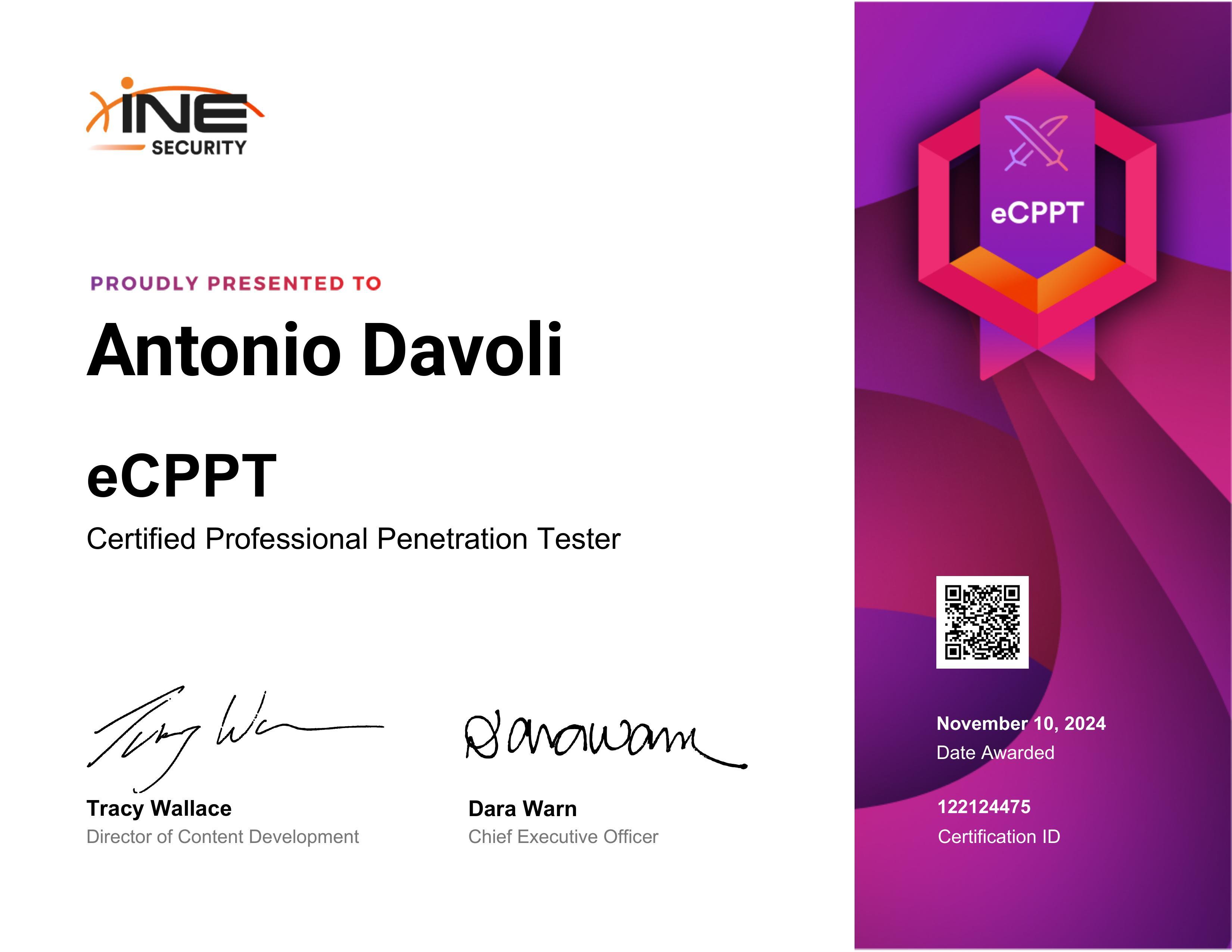 Certificazione eCPPT